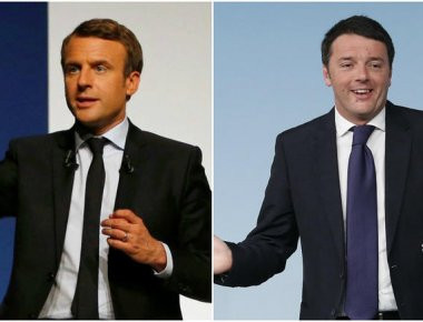 Μηνύματα αλληλοϋποστήριξης αντάλλαξαν Ρέντσι- Μακρόν